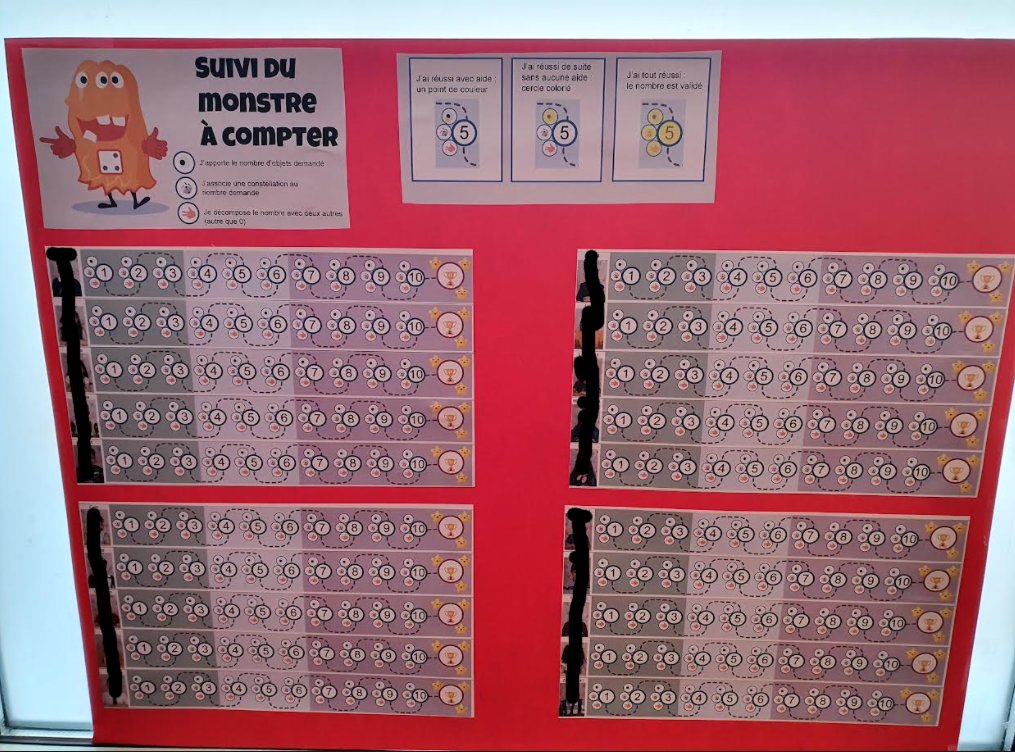 "Outil de suivi à imprimer pour le 'Monstre à compter'