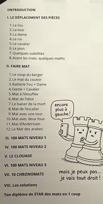 Sommaire du cahier