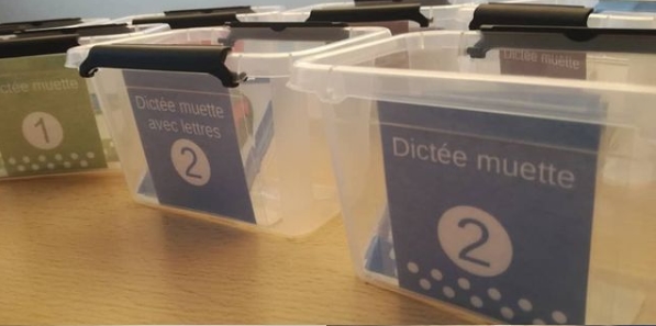 Des boîtes pour ranger les dictées muettes