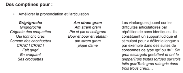 Au sujet de l'articulation, des exemples...
