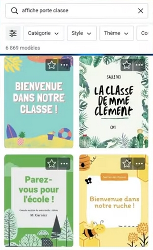 Exemple d'une affiche de présentation de la classe