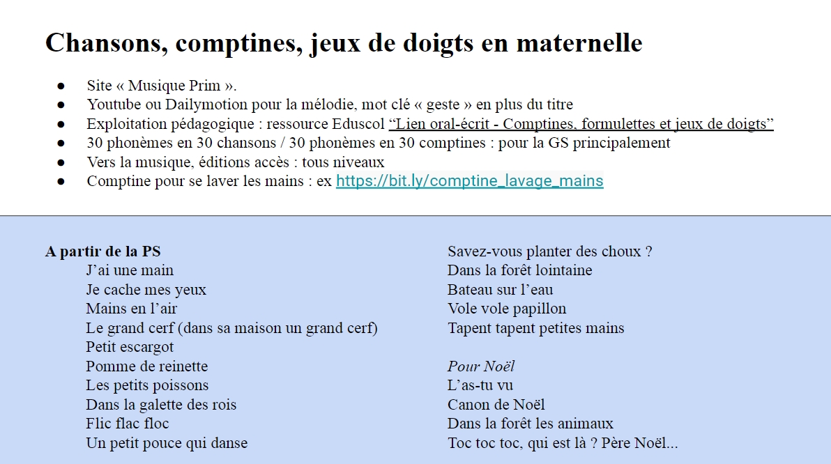 Exemple d'une affiche de présentation de la classe