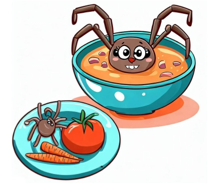 Soupe d'araignée à la cantine !