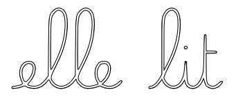 Tutoriel passer d'une écriture cursive à une écriture avec des contours